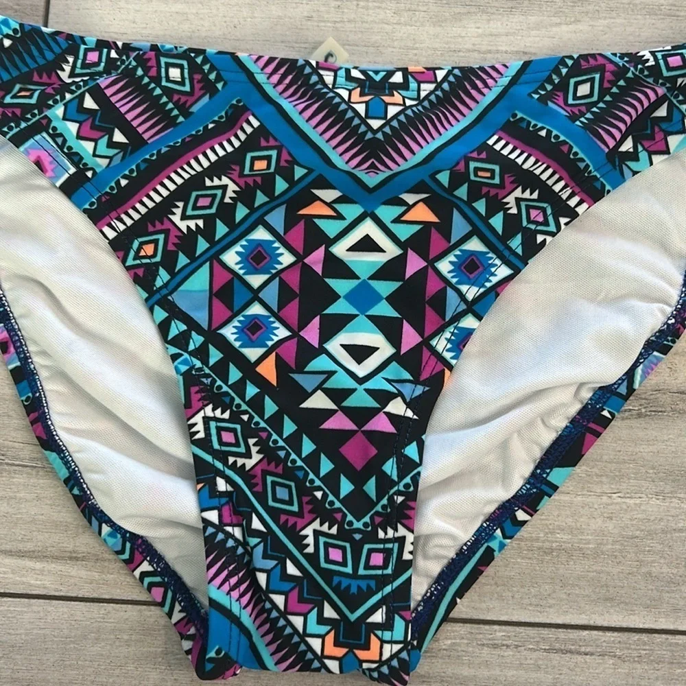 New Directions Aztec print bikini bottom swim size small NWOT